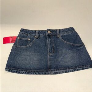Emmiol Denim Mini Skirt in Blue